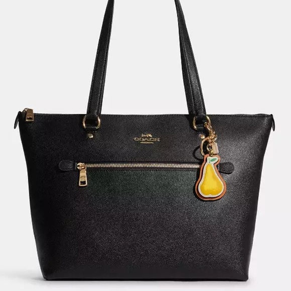 Coach Pear Bag Charm In Signature Canvas Style C8249 - Picture 2 of 10